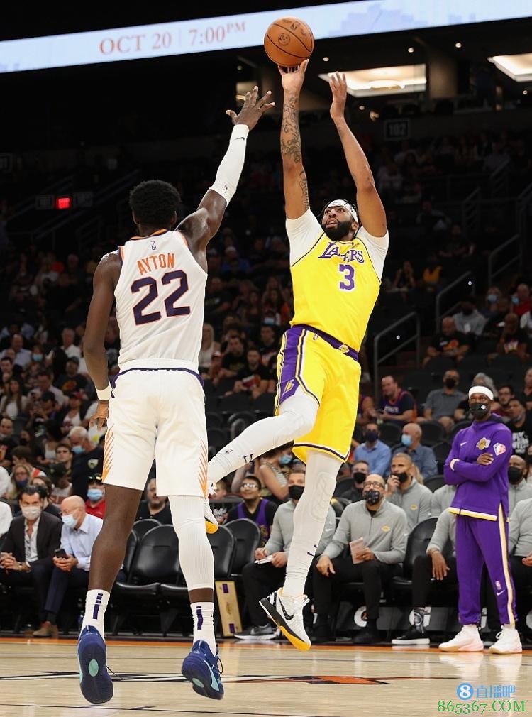 找找状态!浓眉首发出战14中5贡献14分8板2助2断2帽