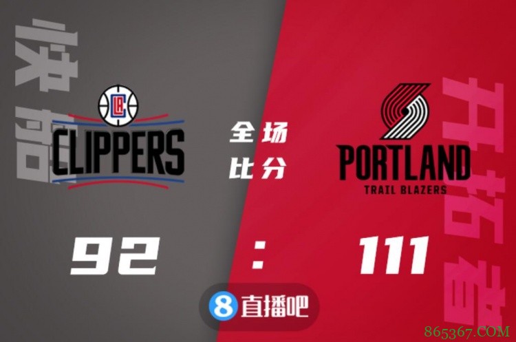 ?利拉德25+6 努尔基奇14+17 乔治42+8 开拓者轻取快船完成复仇