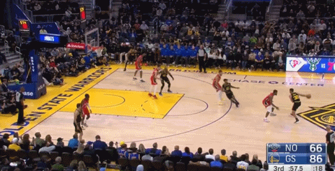 弹跳能力Max！勇士给小佩顿的空接战术 从前是由麦基来完成