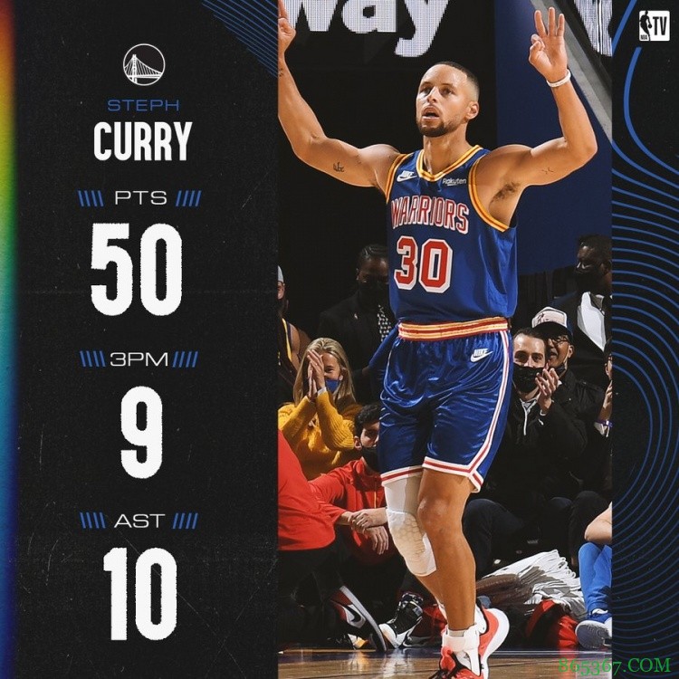 勇士危难之际还得看库里 本赛季联盟首个50+到来