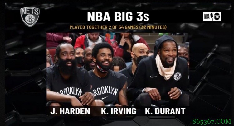 三巨头合体时间对比:湖人17场 篮网32分钟 勇士7秒