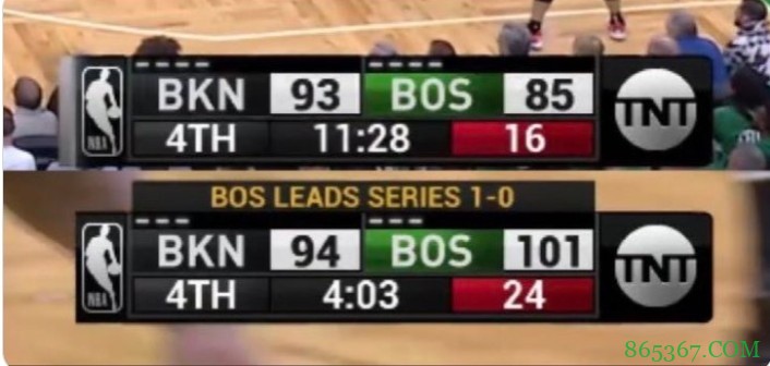 黑暗时刻！末节7分钟内绿军打出16-1攻击波逆转篮网