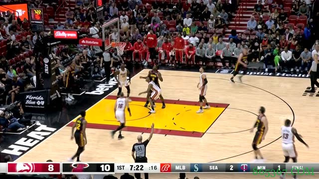 ?阿德巴约24分 巴特勒20分 特雷-杨35+8 热火险胜老鹰迎6连胜