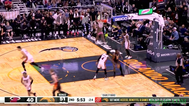 ?班巴21+10 奥拉迪波40+10+7 魔术7人上双力克热火