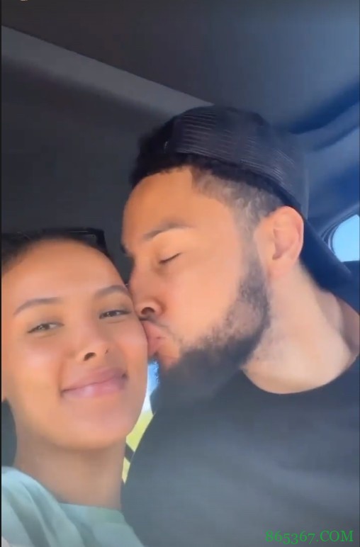 本西女友玛雅-贾马在INS中晒出自己与西蒙斯的合照