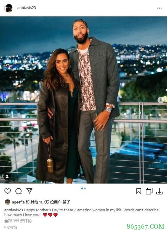 ❤️你们才是真的MVP!老詹KD唐斯等NBA球星晒母亲节祝福