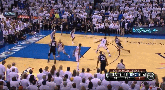 8年前今天：小卡左手大帽威少 邓肯投篮杀死比赛 马刺闯入总决赛