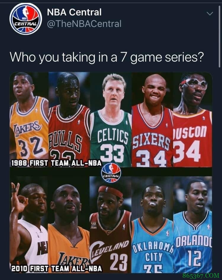 【投票】1988年一阵VS2010年一阵 哪支球队能在7场系列赛中取胜？