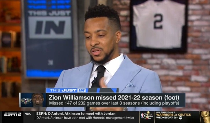 CJ:人们对锡安的为人有误解 他人很好我享受和他在一起的经历