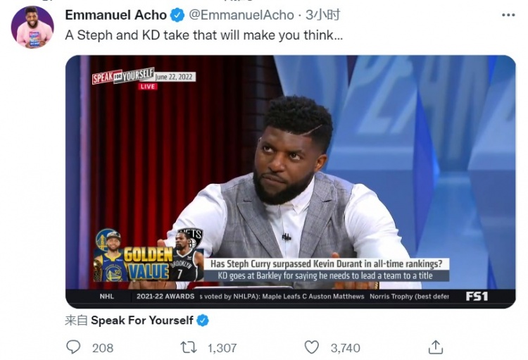 评论员：库里让身边的人变得更伟大 杜兰特则没有做到这一点