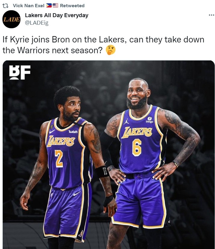 美媒:如果欧文加盟湖人 湖人下赛季能击败勇士吗?