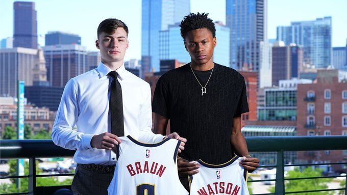 官宣：掘金签下两位首轮秀克里斯蒂安-布劳恩和佩顿-沃特森