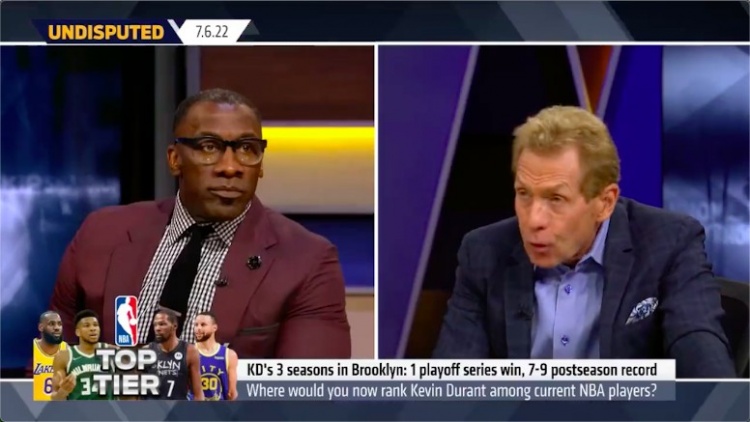 Skip排现役前7：KD1/字母2/大帝3/约基奇4/库里5/东契奇6/詹姆斯7