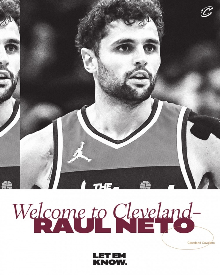 骑士官方：球队正式签下劳尔-内托