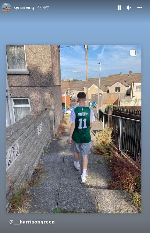 欧文再度转发多位穿自己球衣的球迷照片 除篮网外还有绿军