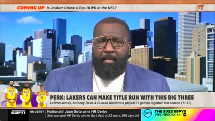 帕金斯：若威少下赛季打出明星级别表现 湖人有机会冲击总冠军