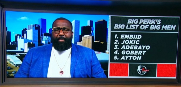 帕金斯选现役中锋TOP5:恩比德第一 约基奇次席 艾顿第五