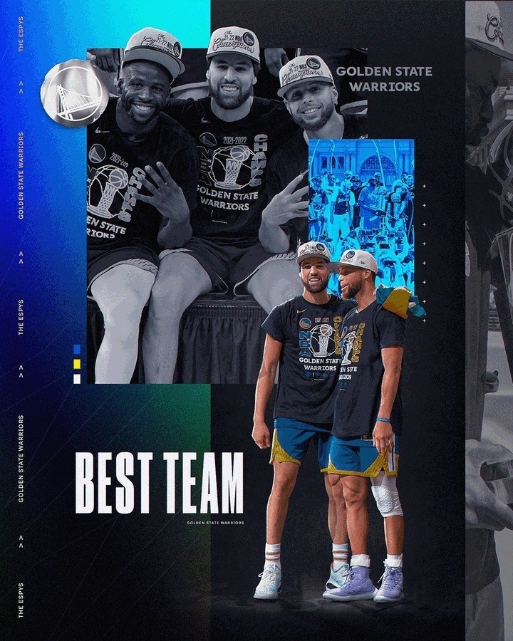 盆满钵满!勇士团队斩获ESPY四项大奖 库里主持并独占两项