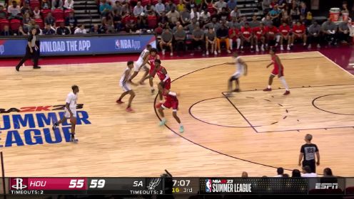 ?夏联-史密斯19+9 伊森22+10 火箭18分逆转马刺