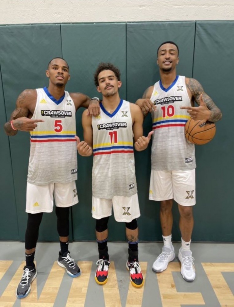 老鹰三少半职业联赛合砍103分 率队126-121险胜对手