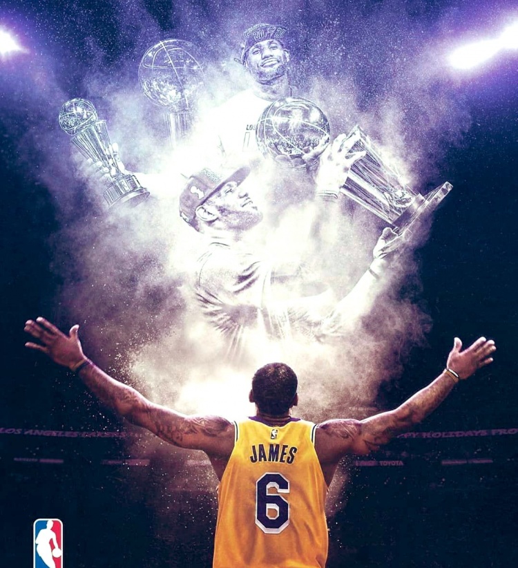 网友精心制作撒镁粉海报 詹姆斯:爱了?❤️✊?