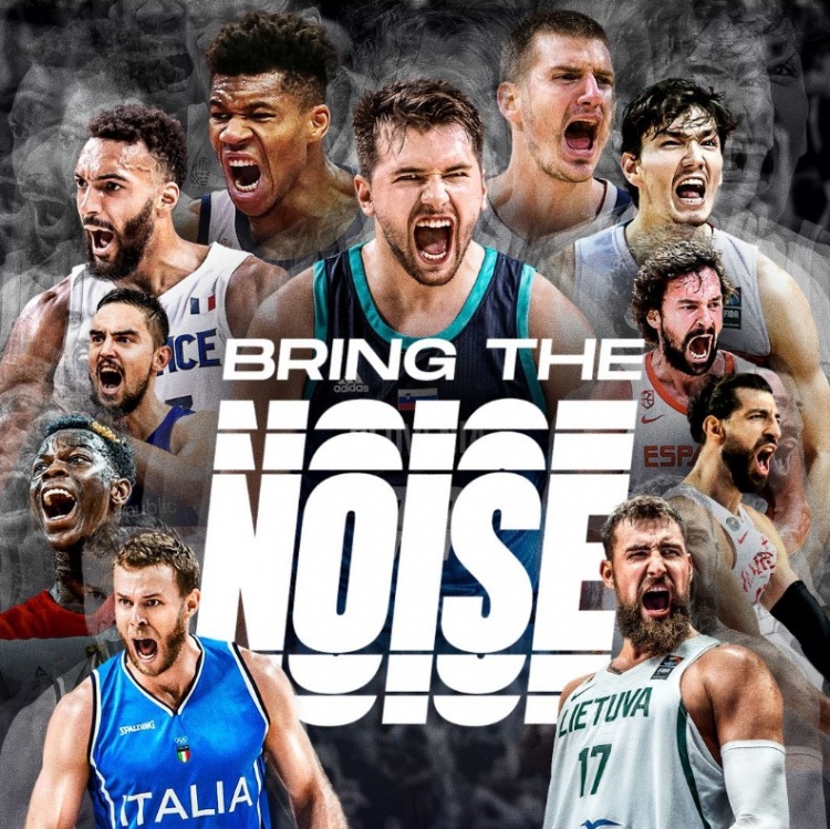 FIBA官方发布2022年欧锦赛宣传海报 11名球员入围&东契奇C位