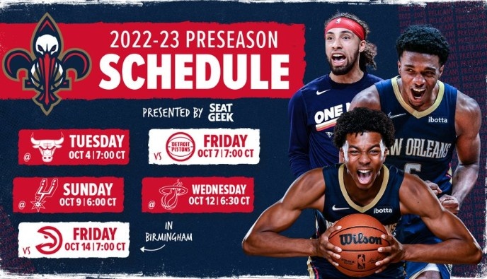 鹈鹕公布新赛季季前赛赛程:10月3日首战公牛