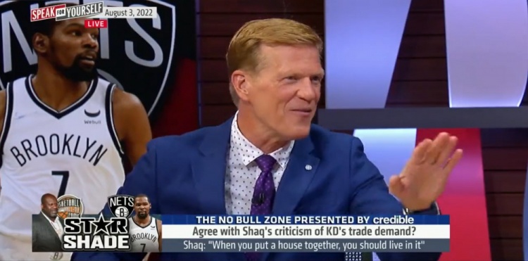 名嘴:我不知道奥尼尔有没有资格批评KD 他自己这样做了不止一次