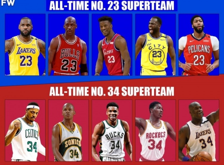 乔詹领衔23号队VS鲨梦领衔34号队！美媒：哪支队能先赢四场？