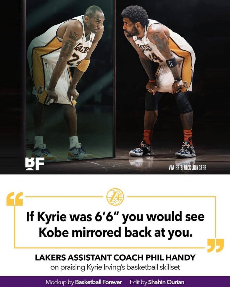 湖人助教汉迪赞欧文：他要是有1米98 就是另一个科比