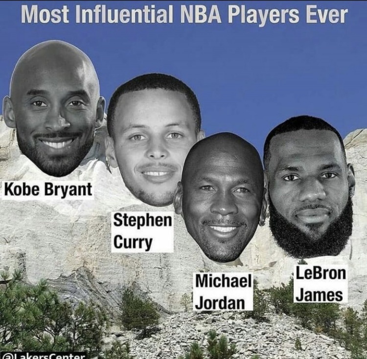 ?乔丹詹姆斯科比库里！美媒：NBA历史影响力最大的四名球员