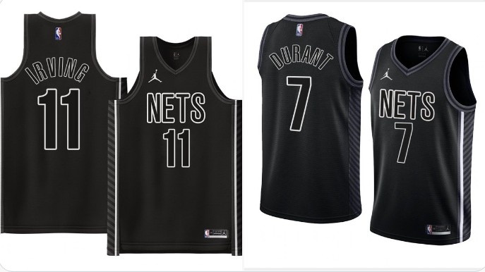 打几分？美记晒篮网新赛季白色经典款与黑色荣耀版球衣