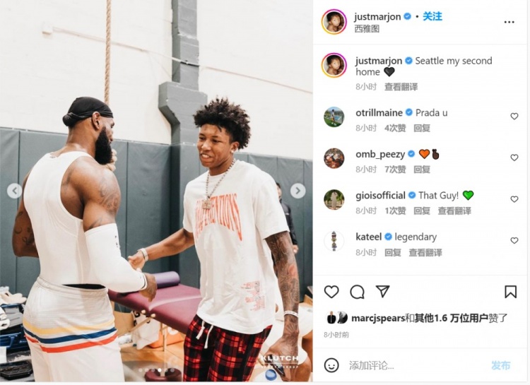 爱上西雅图!比彻姆晒昨日赛场照:西雅图 我的第二个故乡