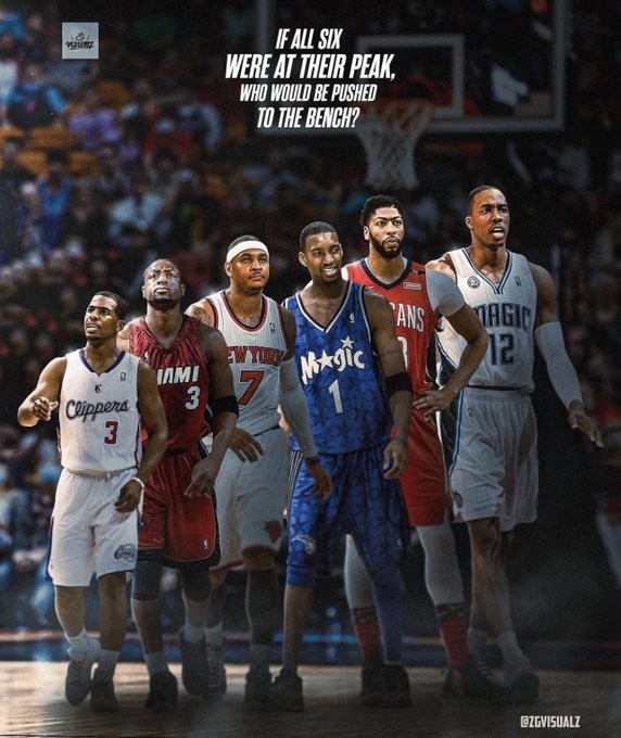 美媒晒炮韦瓜麦眉兽合成照:都在巅峰期 谁会打替补?