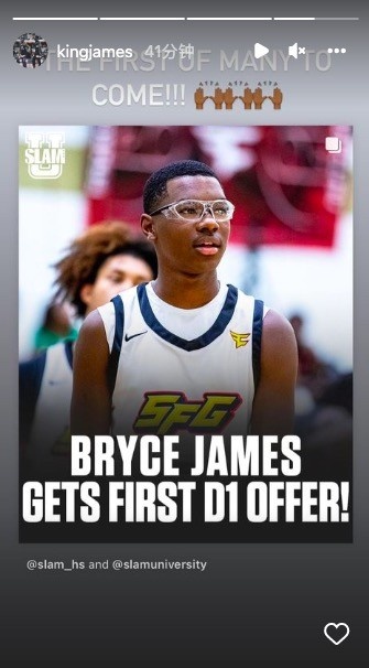 布莱斯收到NCAA杜肯大学邀请！詹姆斯：这只是第一个 还会有很多