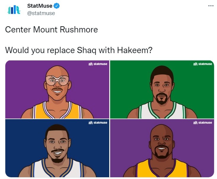 美媒:中锋总统山 天勾、大帅、拉塞尔、奥尼尔 大梦能替奥尼尔吗