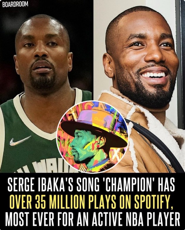 伊巴卡单曲《冠军》播放量超越利拉德歌曲创纪录 KD送上祝贺！