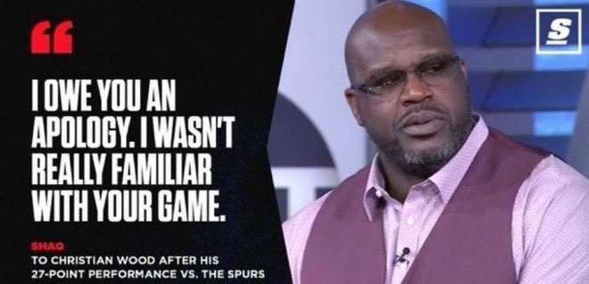 美媒引用奥尼尔语录向怀斯曼道歉:得承认我并不真正了解你的实力