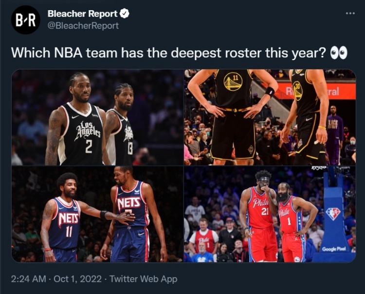 美媒发问：新赛季联盟哪支球队阵容深度最强？