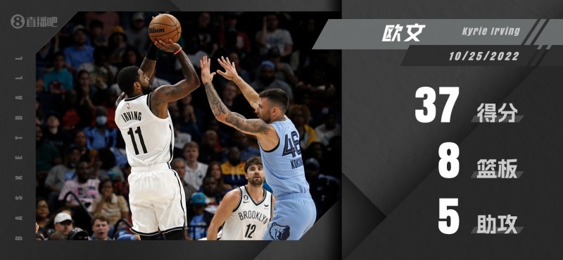 苏醒太晚！欧文末节21分 全场24投14中砍37分8板5助难救主