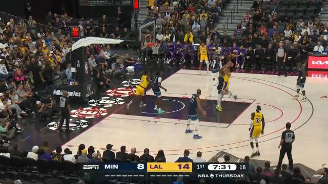 ?季前赛-爱德华兹13+6 戈贝尔5+12 湖人核心轮休 森林狼胜湖人