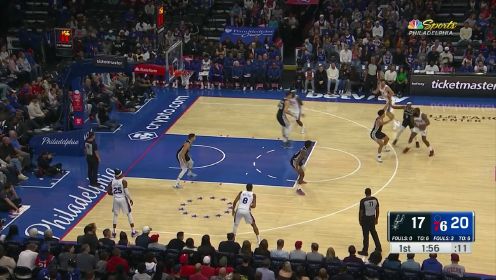 ?恩比德40+13 哈登12+9+12 凯尔登21+9 76人不敌马刺吞三连败