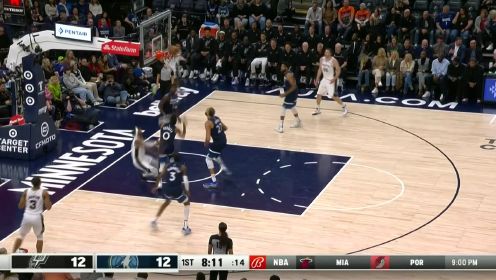 ?爱德华兹34+9 唐斯21+7 凯尔登27分 森林狼4人20+复仇马刺