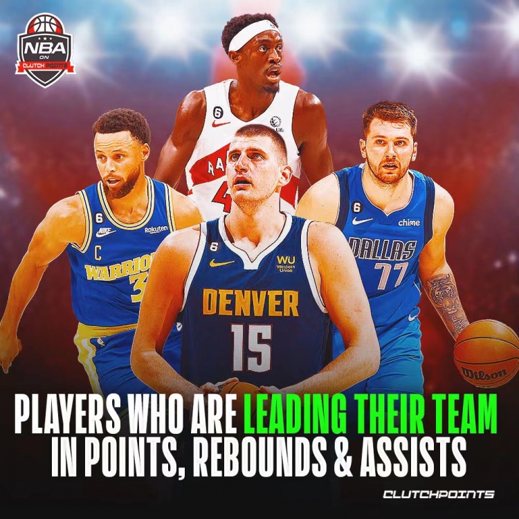 赛季至今得分&篮板&助攻均队内第一球员:库里077约基奇西卡在列