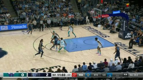 ?莫兰特12+11 狄龙23分 亚当斯13+19 灰熊8人上双大胜黄蜂