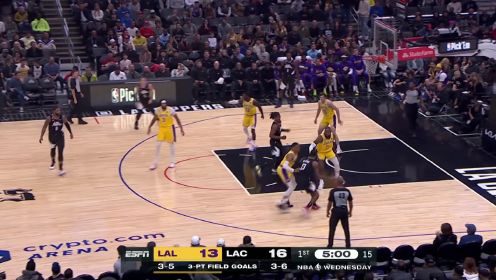 ?乔治29+6 詹姆斯30+8&伤退 浓眉21+9 快船7人上双送湖人4连败