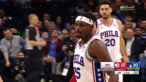 ?恩比德42+10+6 马克西26+9 特雷-杨27+11 76人复仇老鹰