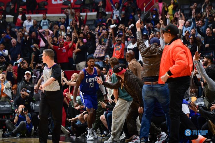 神几场？乔治过去五场场均31.6+5.6+5.2+2 命中率54.8%三分44.9%