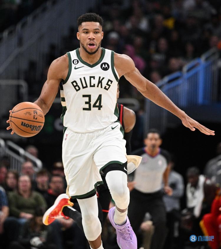 字母哥生涯107次单场至少拿下30分5板5助 现役第5仅次于詹登威杜