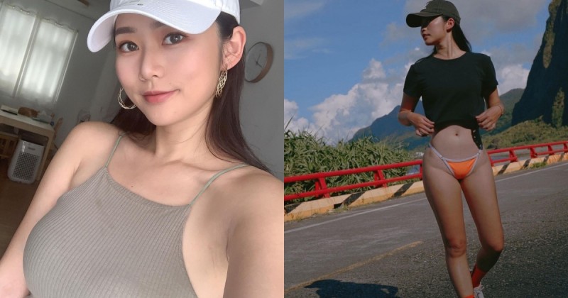 「蜜桃臀辣妹」穿比基尼小褲褲路跑，健康體態超性感！原來還是美女獸醫～